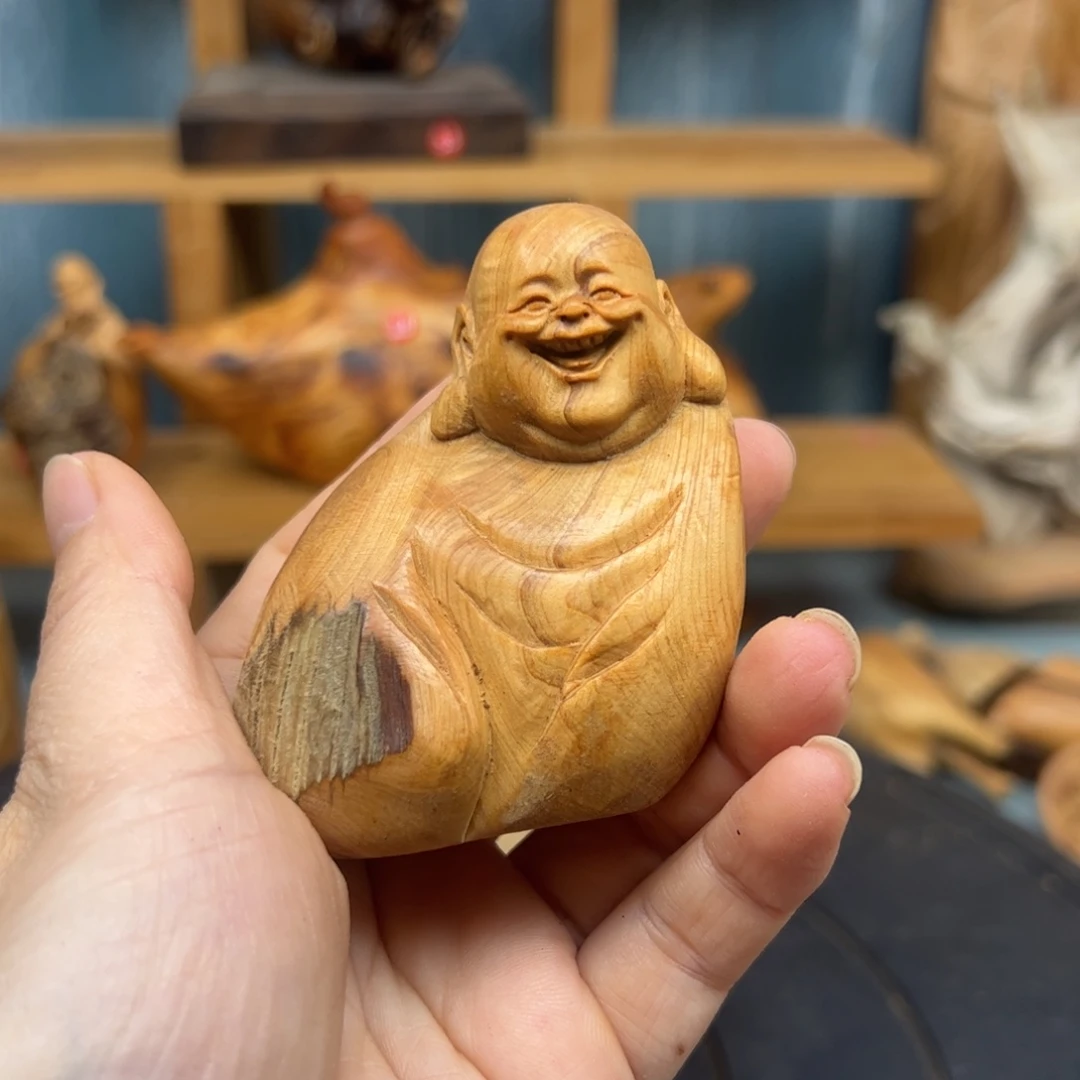 木远**来崖柏木摆件手把件