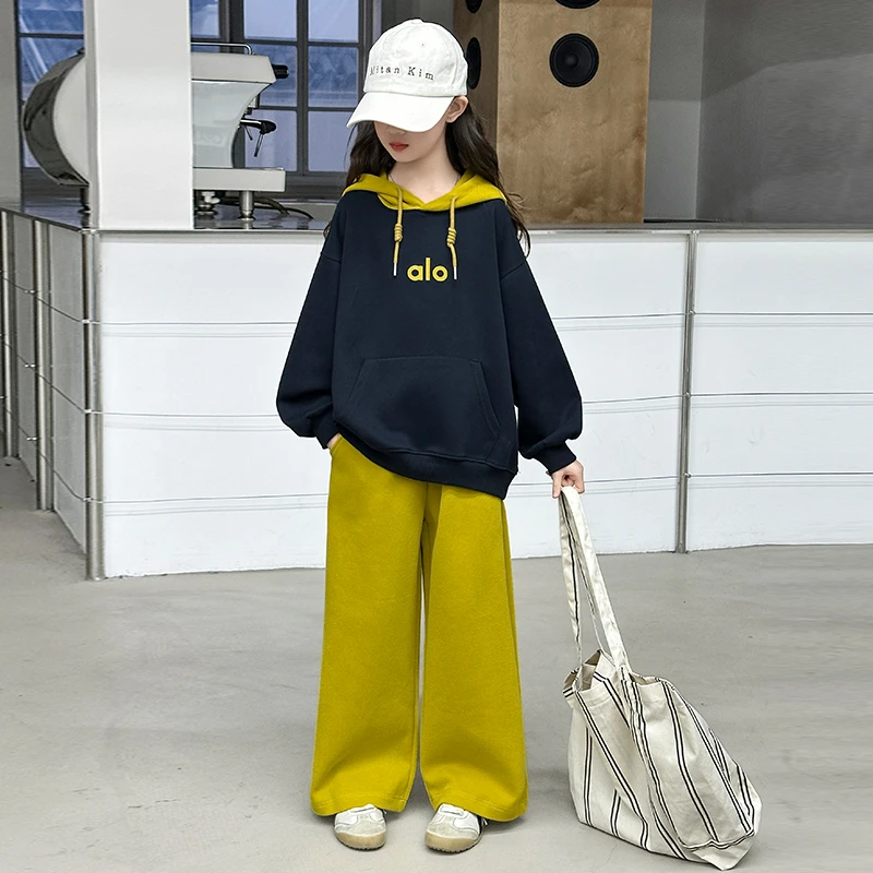 简约潮牌店铺儿童服装2025年新款衣服女童装秋装套装6-12岁高级感