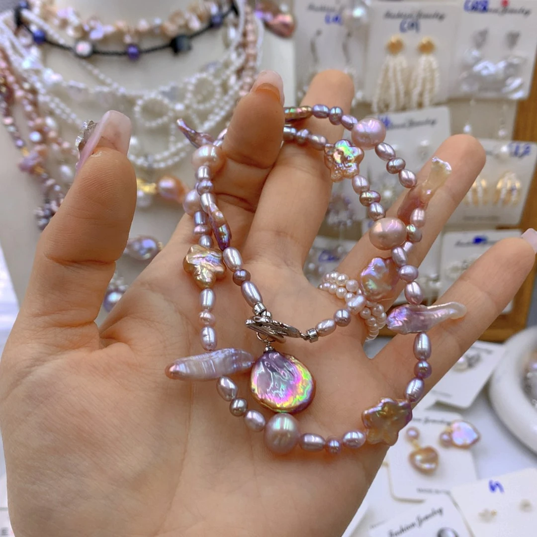 淡水珍珠耳饰 一银S925镶嵌