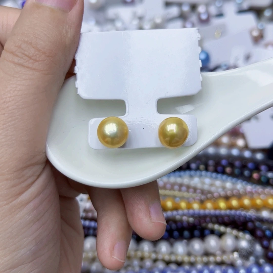 银S925镶嵌淡水珍珠耳饰