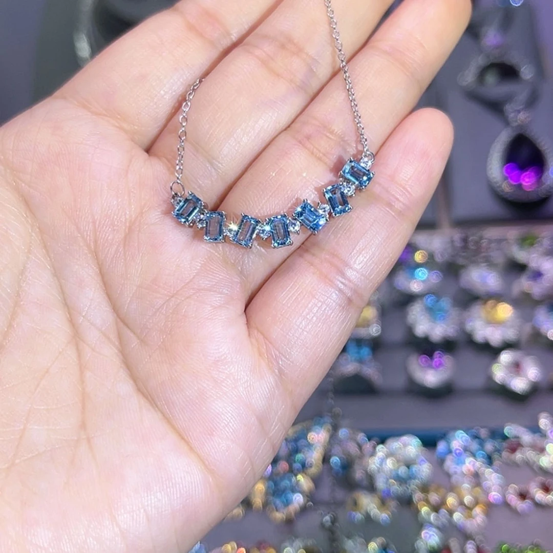 【闪购商品】托帕石套链银S925镶嵌