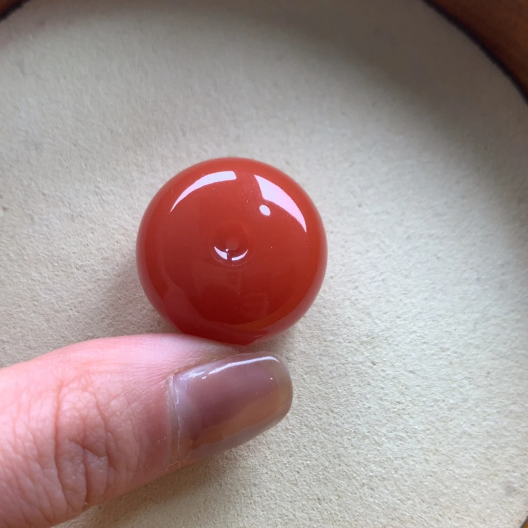 蓝***沫南红玛瑙未镶嵌保山天然原矿南红小胖墩吊坠