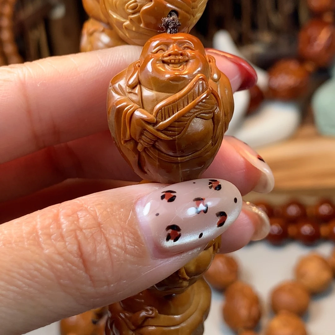 手串/手链橄榄核大**檀橄榄核包衣弥勒