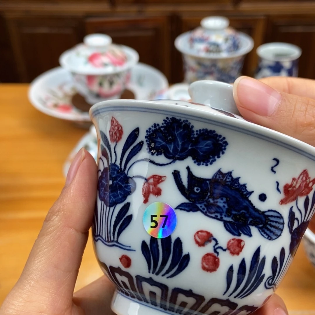 手绘现代茶具非古董