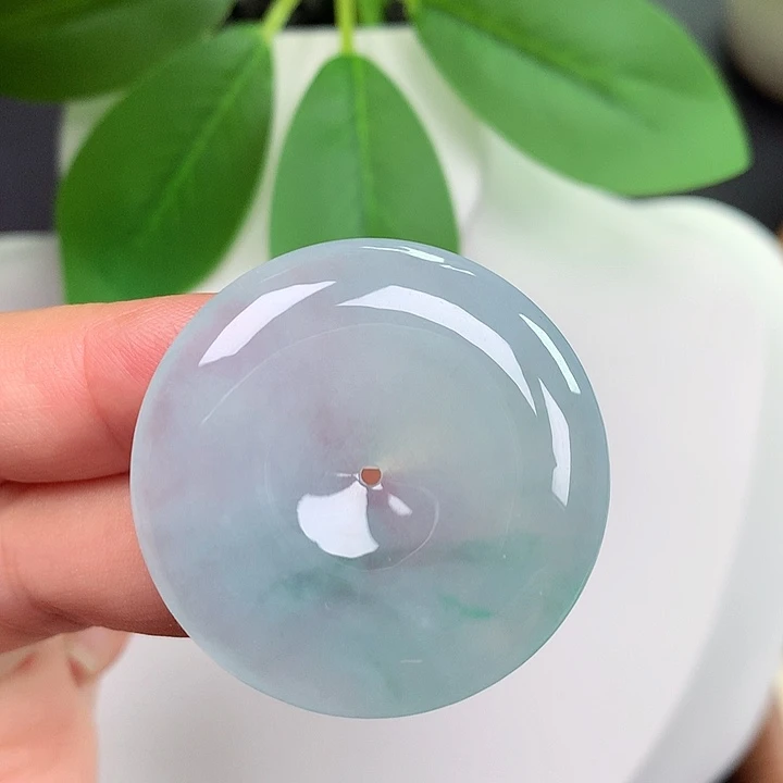 翡翠未镶嵌颈饰平安扣34.8x5.9mm