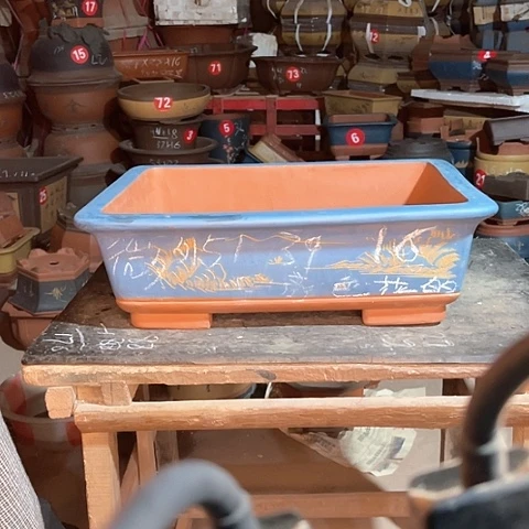 紫砂花盆长方盆一只