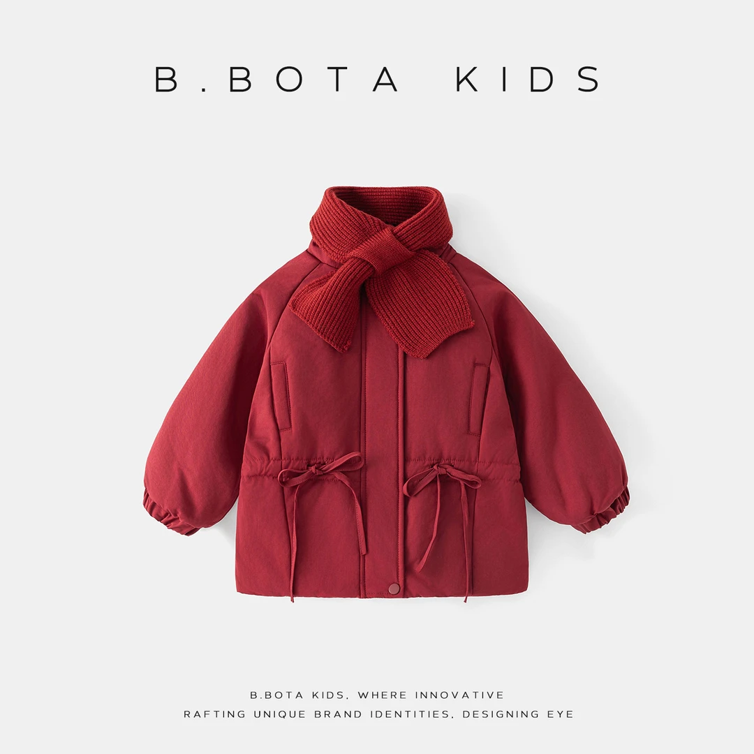 〖姐姐家〗2025冬款儿童休闲外套蝴蝶结棉服外套26860