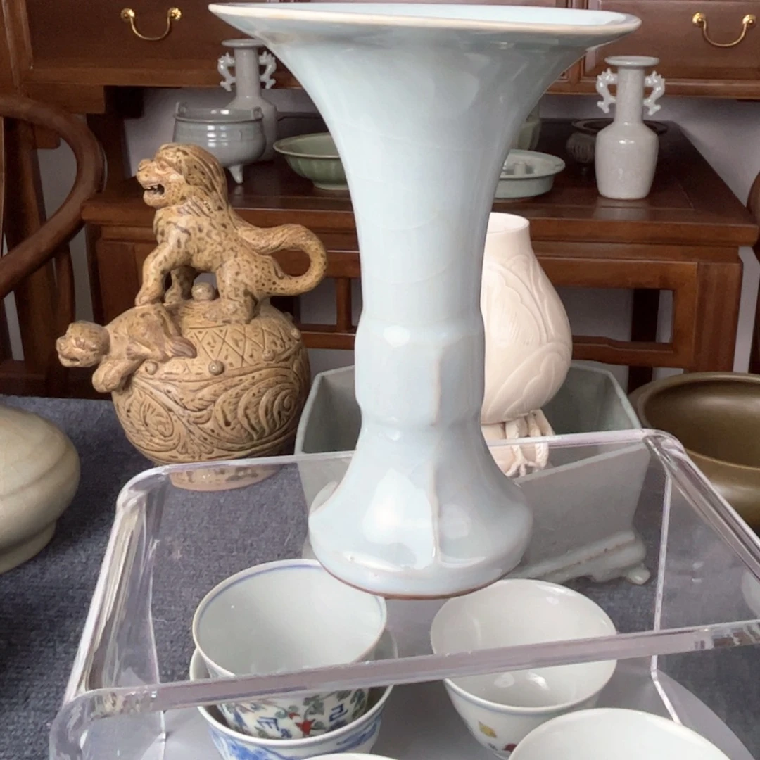 瓷片陶瓷花孤瓶瓶