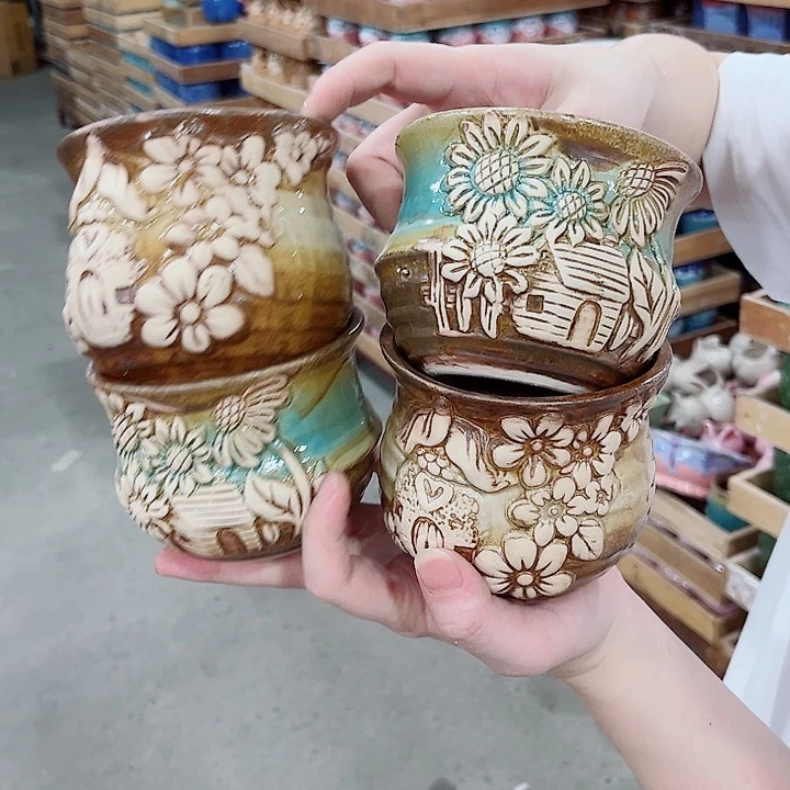 有孔.凑单10元陶瓷花盆发货！