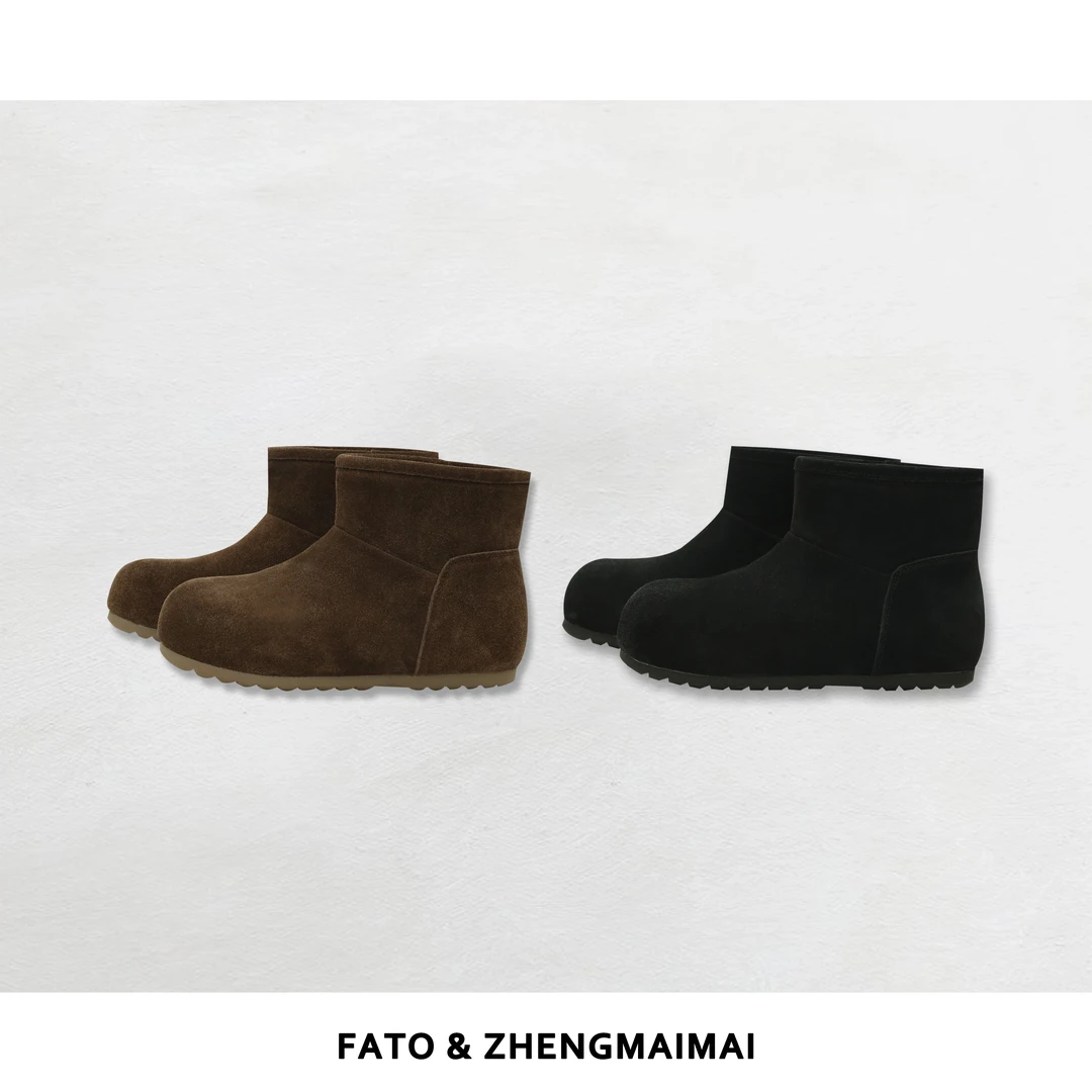 郑买买 煤球靴 秋冬款时尚休闲百搭加绒洋气勃肯靴 JL51206XZ