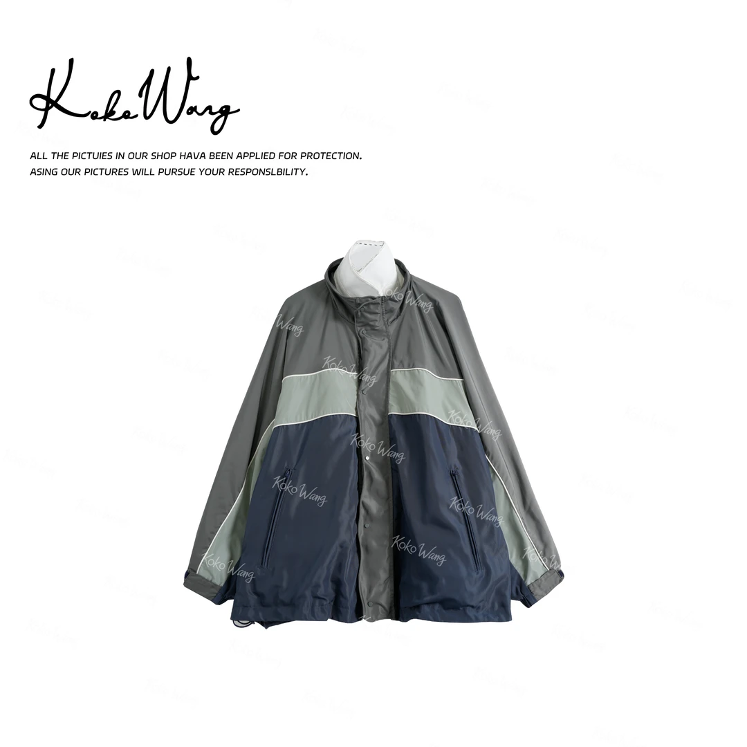 KOKO WANG早春新款撞色立领时尚休闲显瘦夹克外套462625B09W46