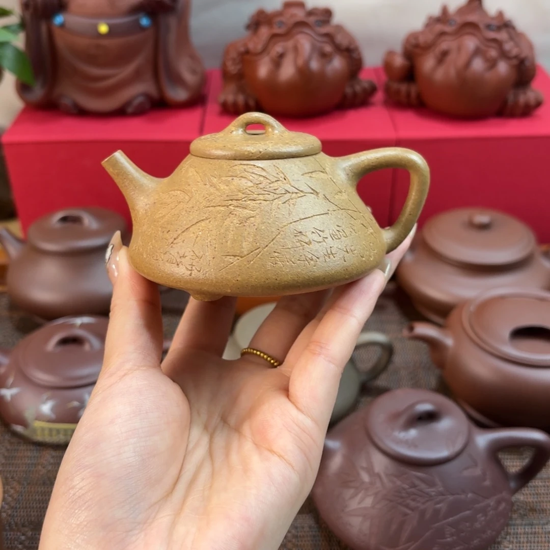 X***茶壶紫砂宜兴紫砂茶宠石瓢
