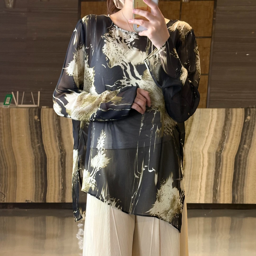 D50018南油爆款气质套头撞色上衣