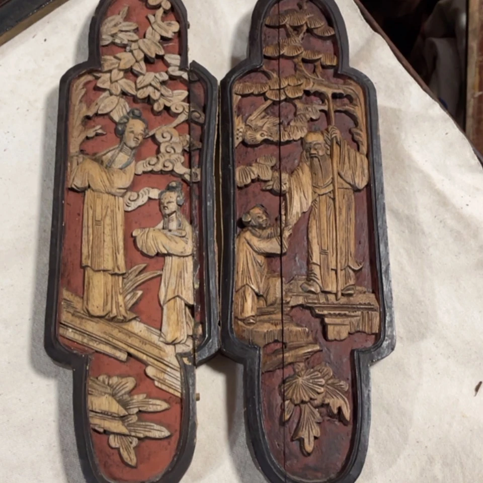 【闪购商品】香榧木颂*毂一对花板