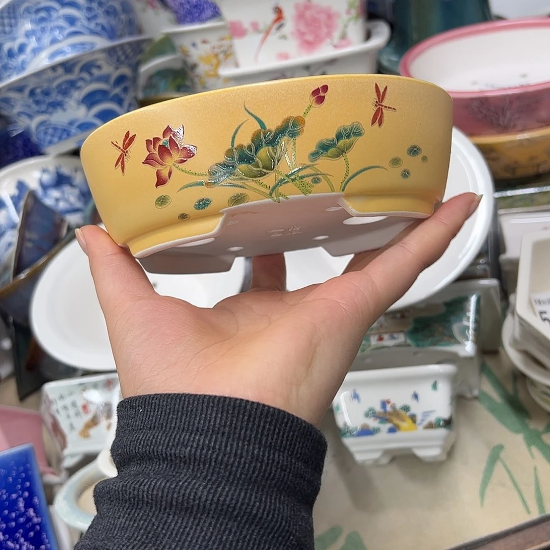 花盆紫砂523号瑕疵15/12/5cm窑变