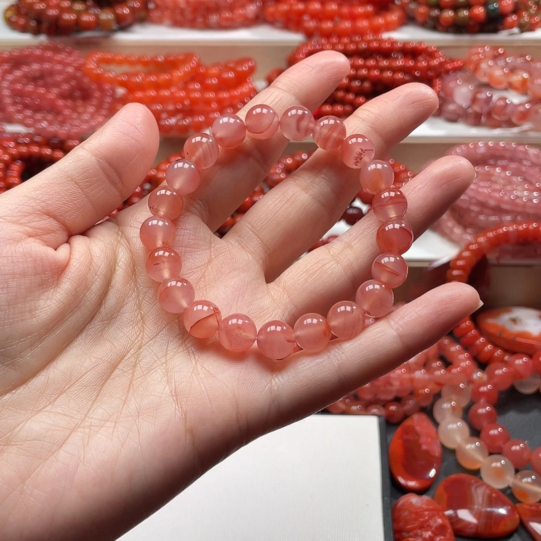 南红玛瑙未镶嵌手链
