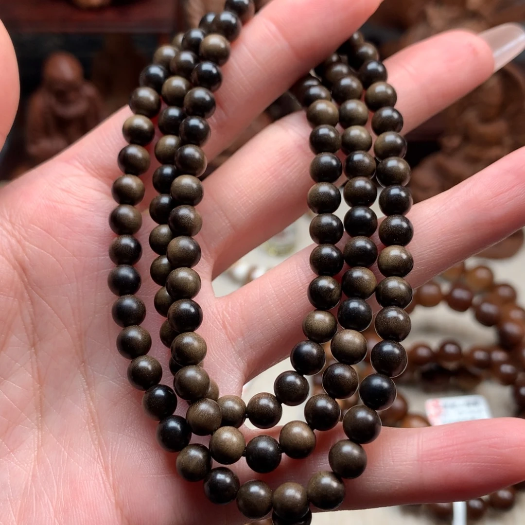 手串/手链檀香木老山檀香0.6阴沉黑肉沉水
