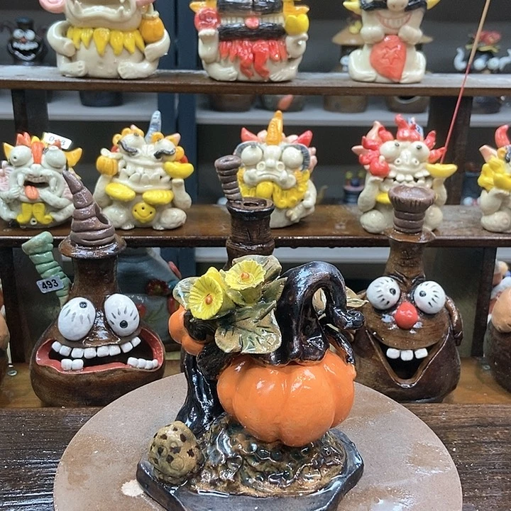 摆件辰**六直播间手工陶瓷摆件122
