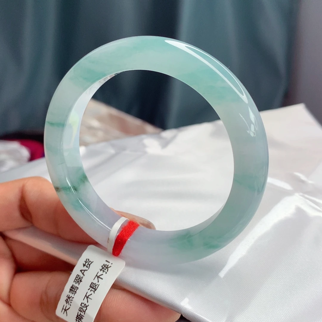 未镶嵌手镯翡翠54.5品质在线，小万战斗机，小柒