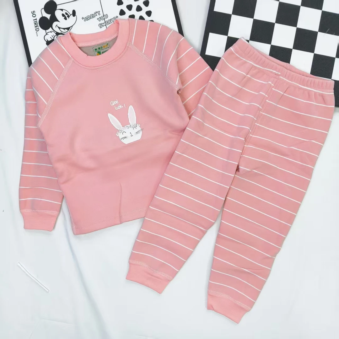 阳离子加绒套装（花型 颜色深浅随机）