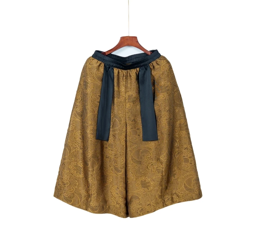 朱总原创设计XZK014秋香云锦墨腰裤子