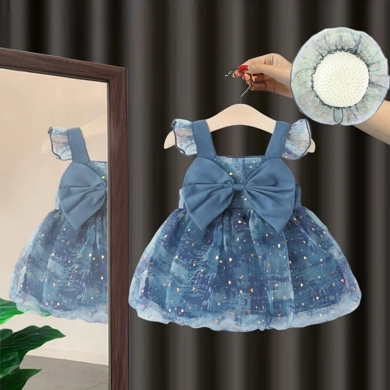 女童夏季连衣裙洋气周岁宝宝礼服婴儿花苞公主裙儿童女孩吊带裙子