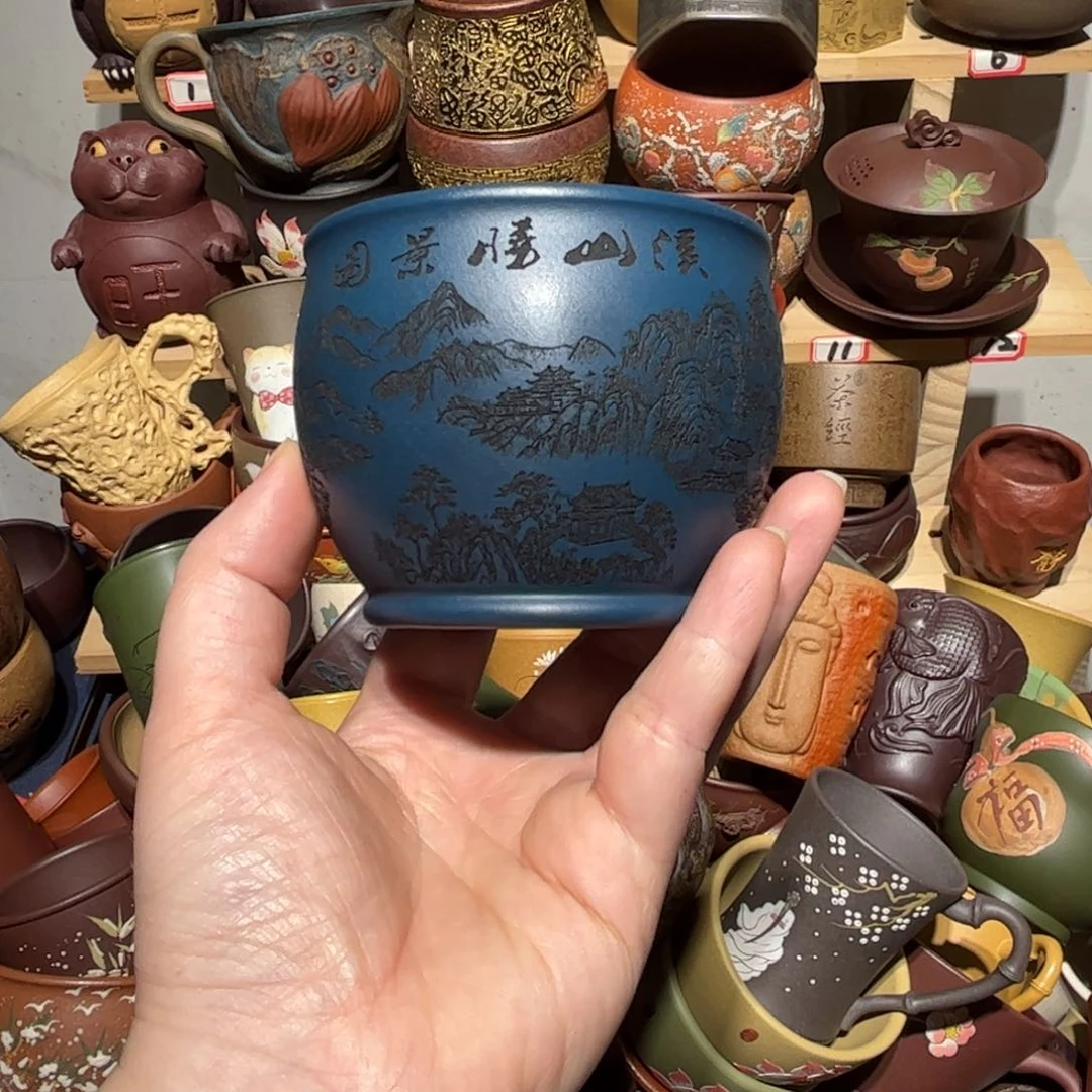 紫砂茶杯宜兴紫砂主人杯