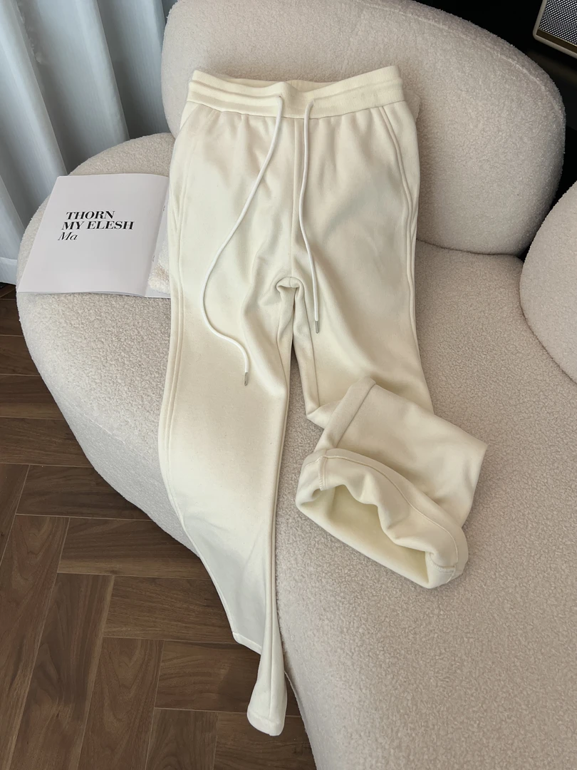 秋冬加绒轻奢高级感时尚百搭加厚休闲裤2411059