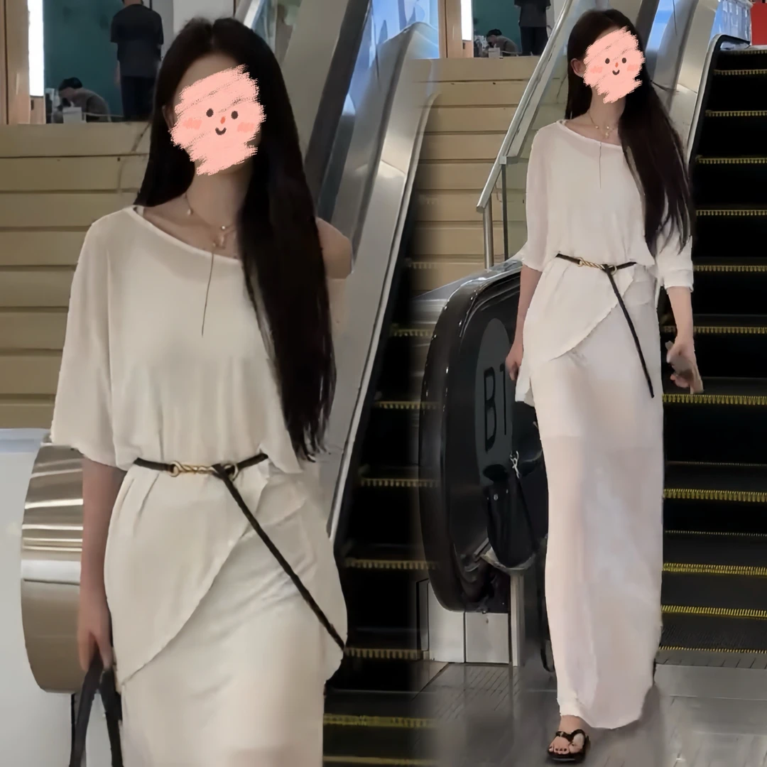 夏季新款韩系纯欲风出游度假风减龄时尚套装连衣裙百搭初恋高级感