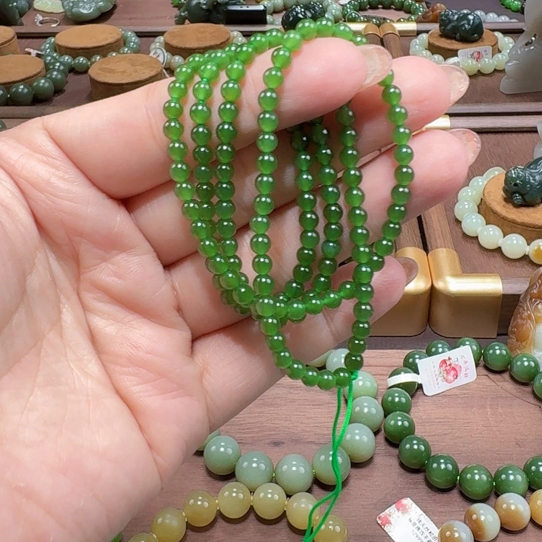 和田玉（碧玉）未镶嵌手链4