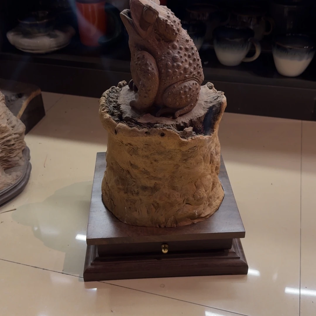 荔枝木大金蟾香炉