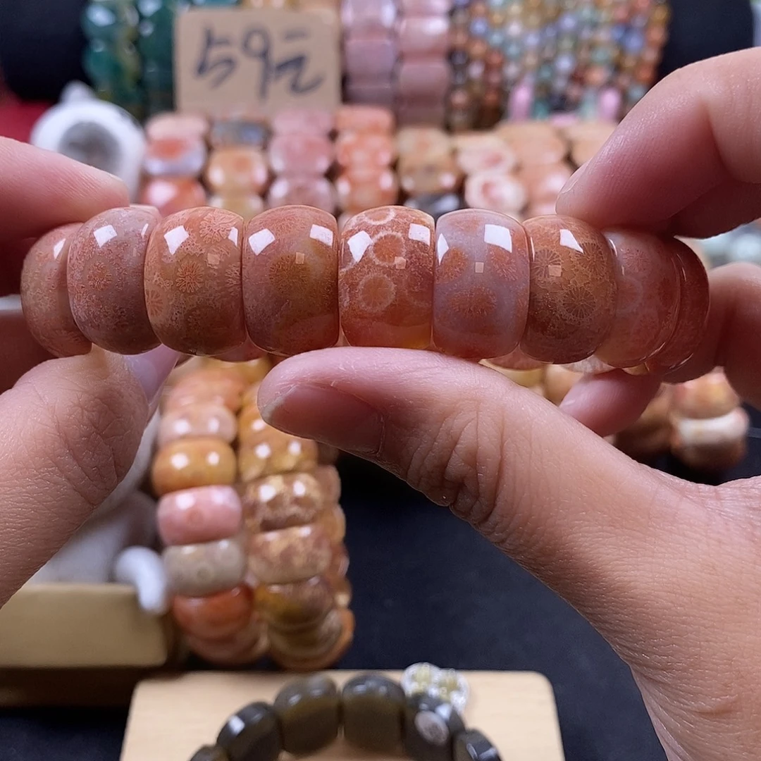 硅化珊瑚（珊瑚玉）未镶嵌手牌 上新 28