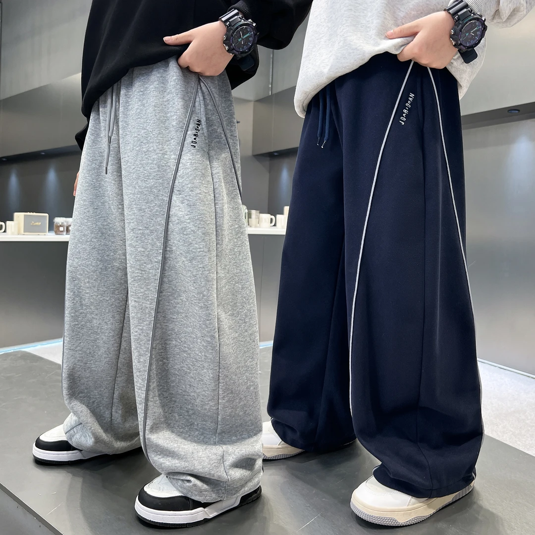 儿童装休闲卫裤男童宽松运动裤中大童帅气韩版炸街长裤儿童裤子潮