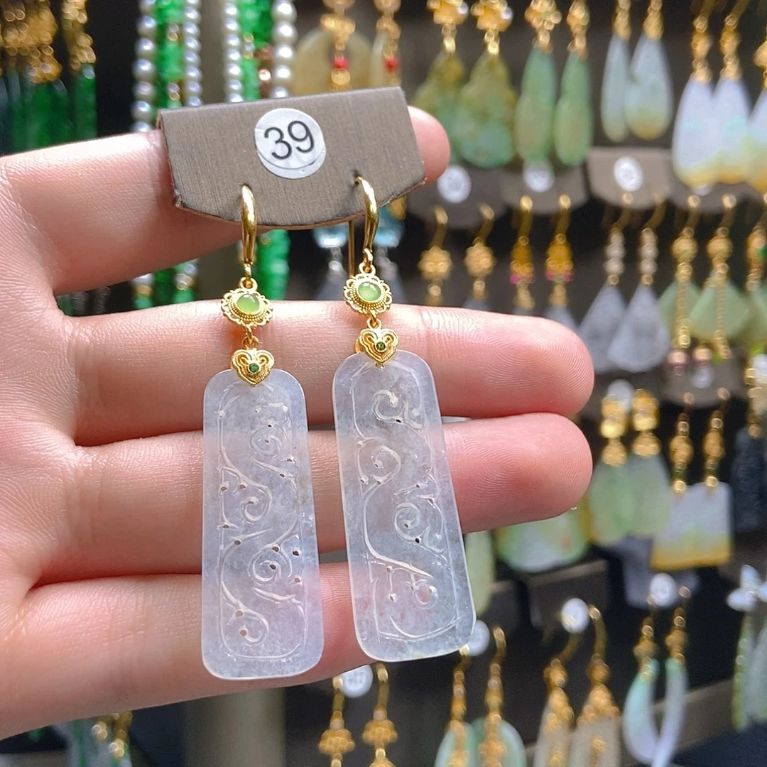 翡翠未镶嵌耳饰翡翠