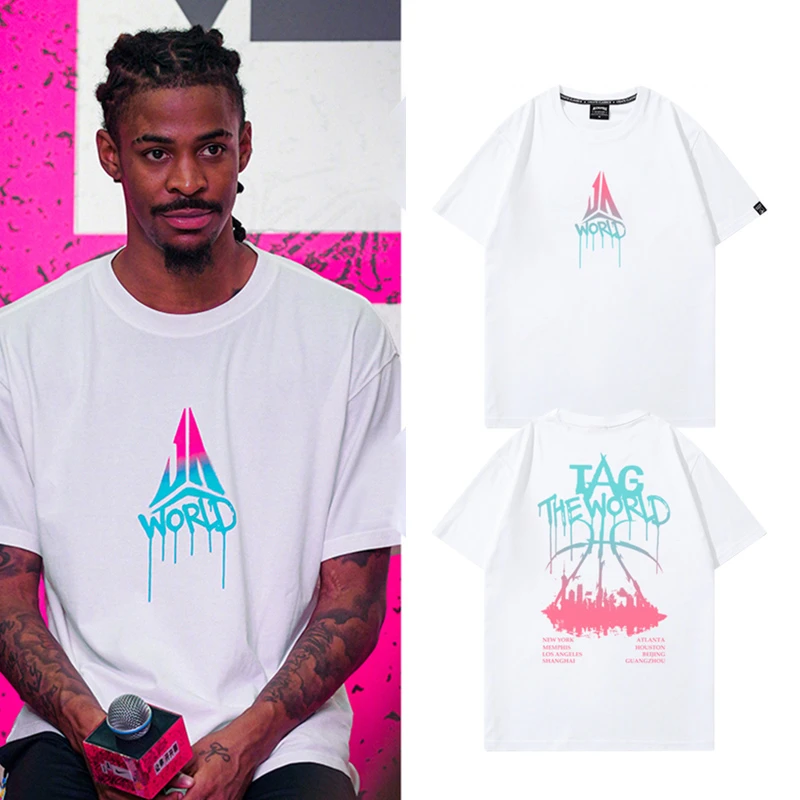 2025莫兰特中国行同款T恤男美式休闲训练服深圳西安站周边短袖夏