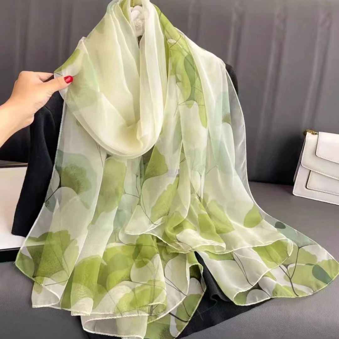 T006【秘境森林】130*180气质防晒优柔纱披肩围巾