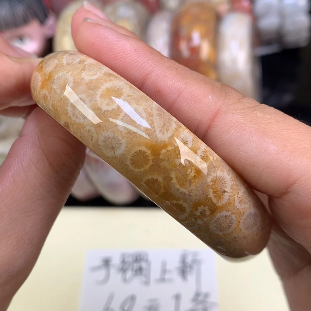 【闪购商品】颈饰未镶嵌硅化珊瑚（珊瑚玉）4号上新精美手镯60.5圈