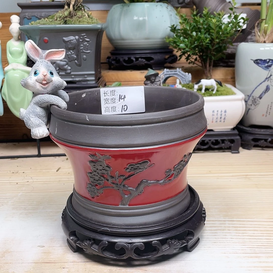 紫砂花盆陶瓷艺术华人艺术