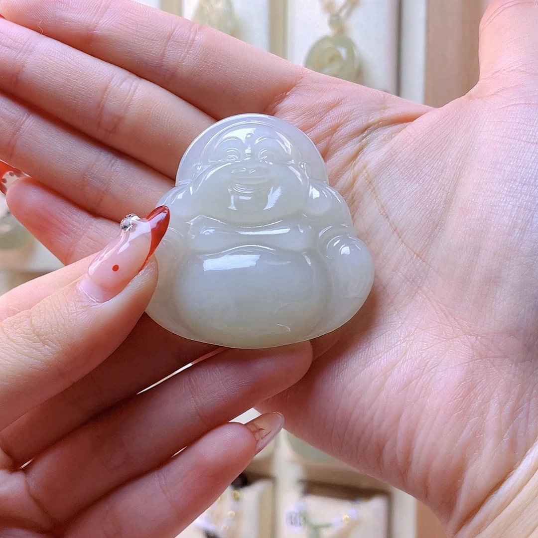 和田玉吊坠(赠链)未镶嵌凉*开