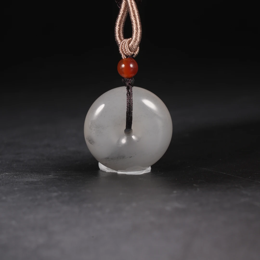 lot8和田玉于田料墨玉挂件平安扣/保利拍卖