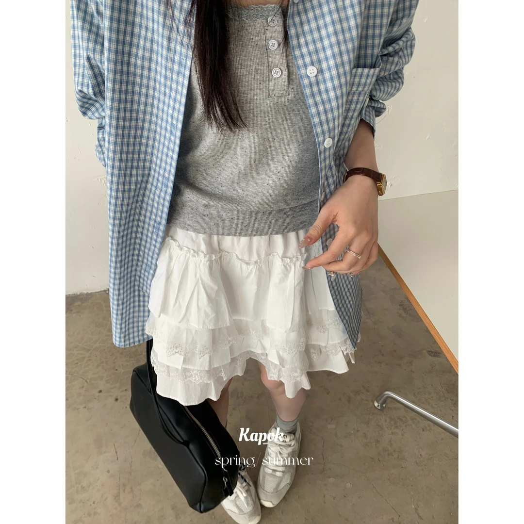 J-25018#一眼相中这件蕾丝花边蛋糕裙~美爆了！！（内安全裤）