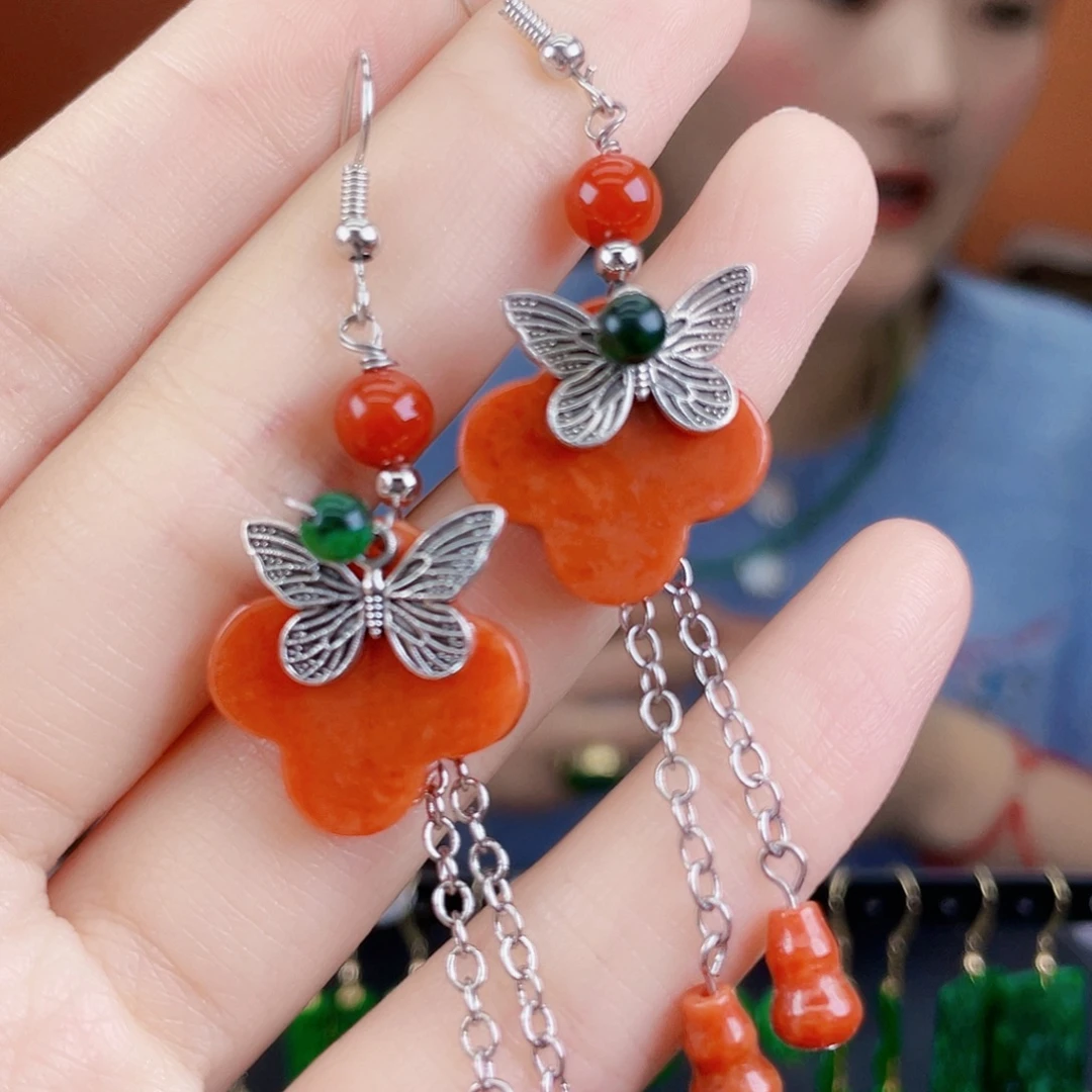 翡翠未镶嵌耳饰饰品