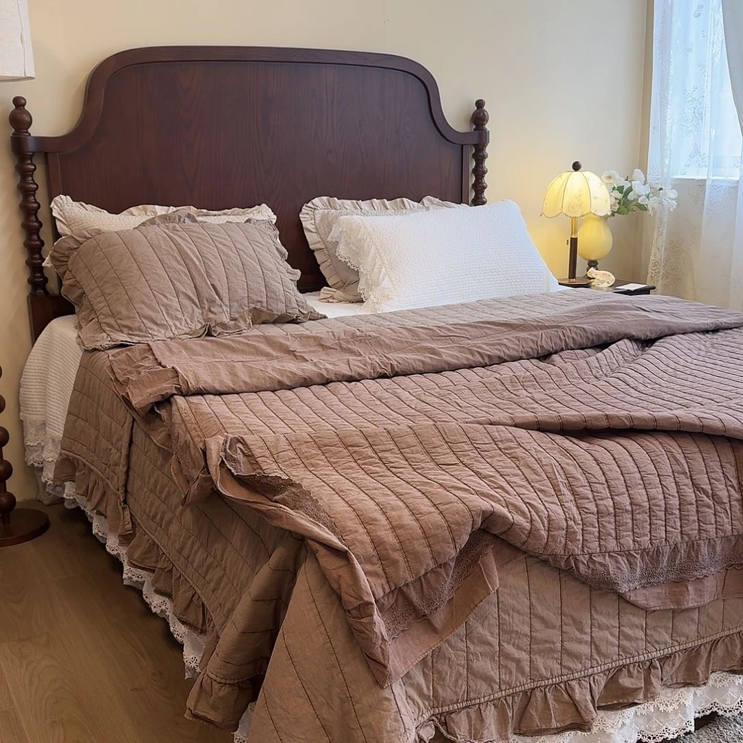棉巧克力色单被套新款