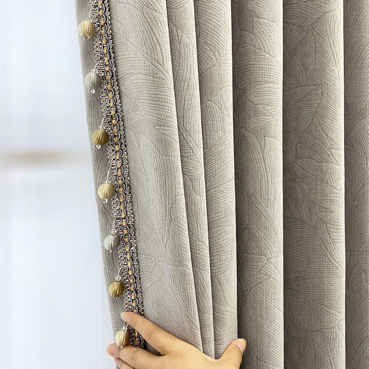 玉叶灰色六米八对开含花边