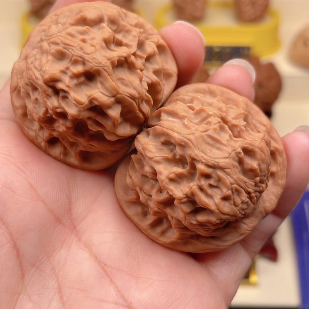 把件文玩核桃红狮子43