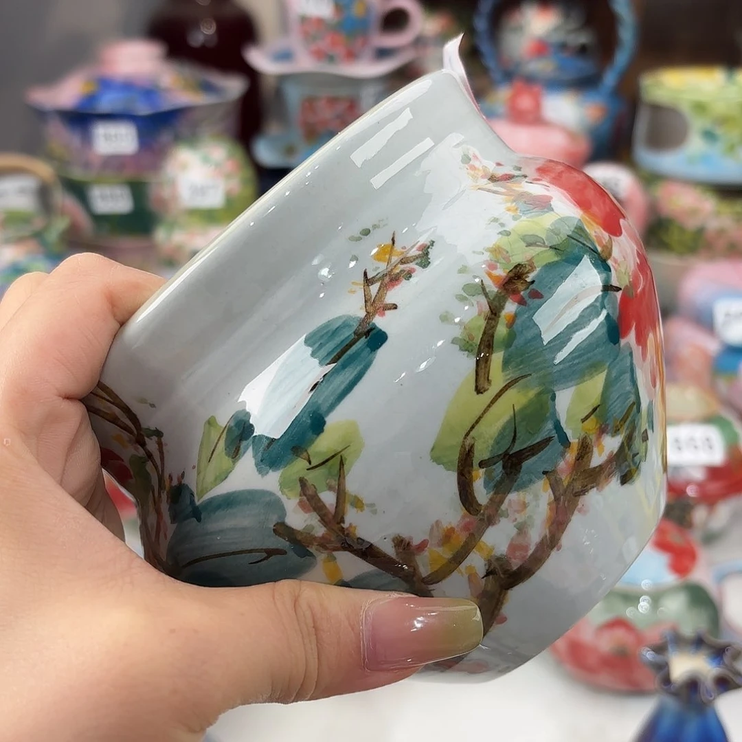 瓷片?****皮景德镇手绘高温釉下彩陶瓷茶具