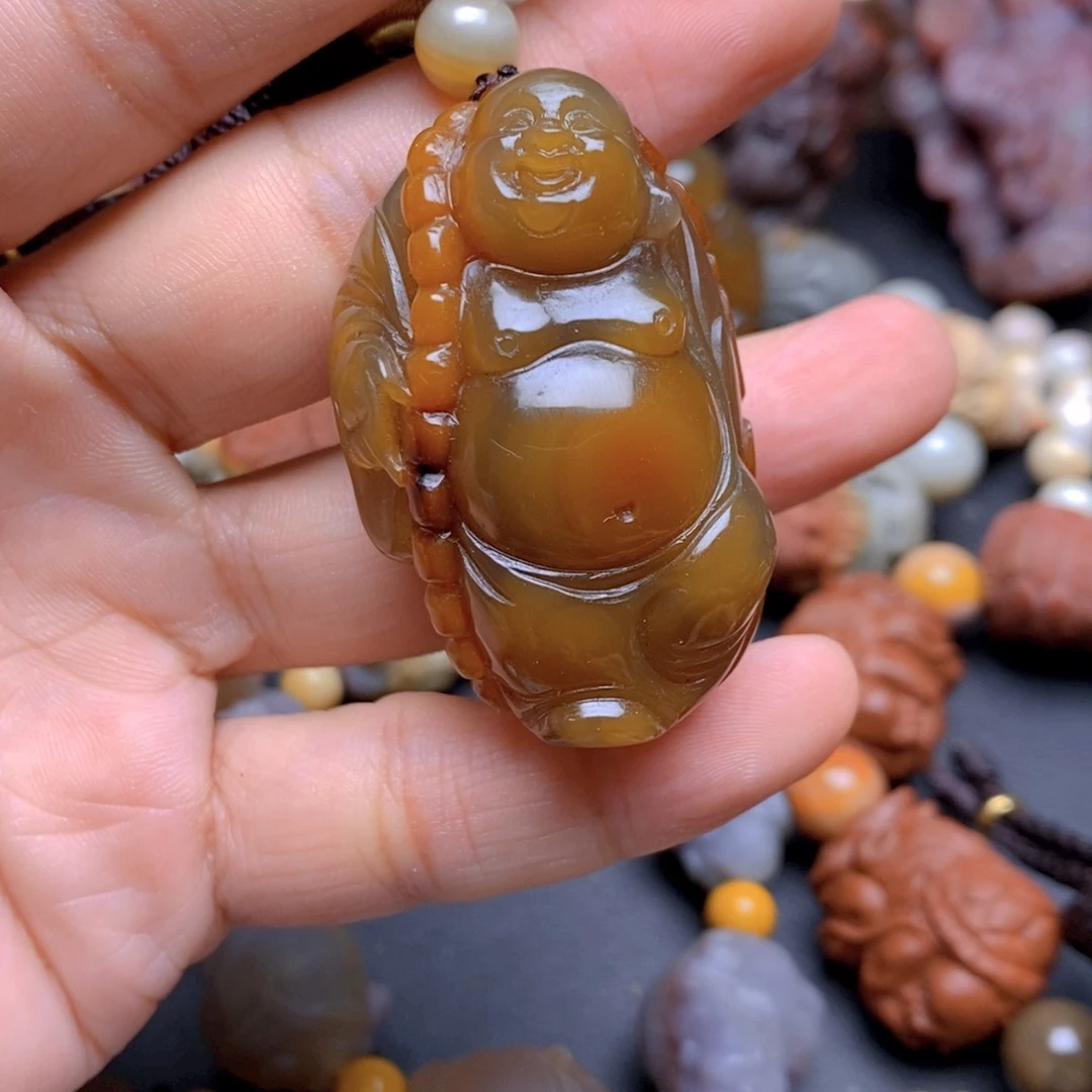 未镶嵌手串玛瑙/玉髓健***着