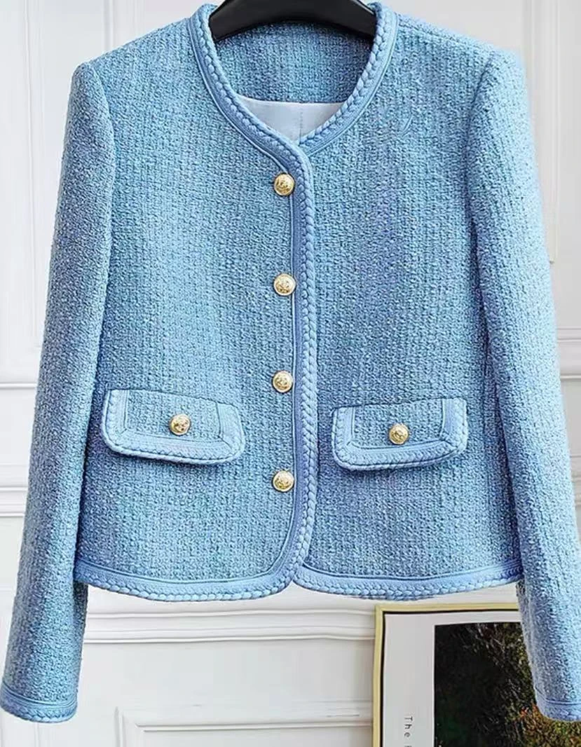 【MR】春季新款气质时尚手工编织小香风显摆气质外套