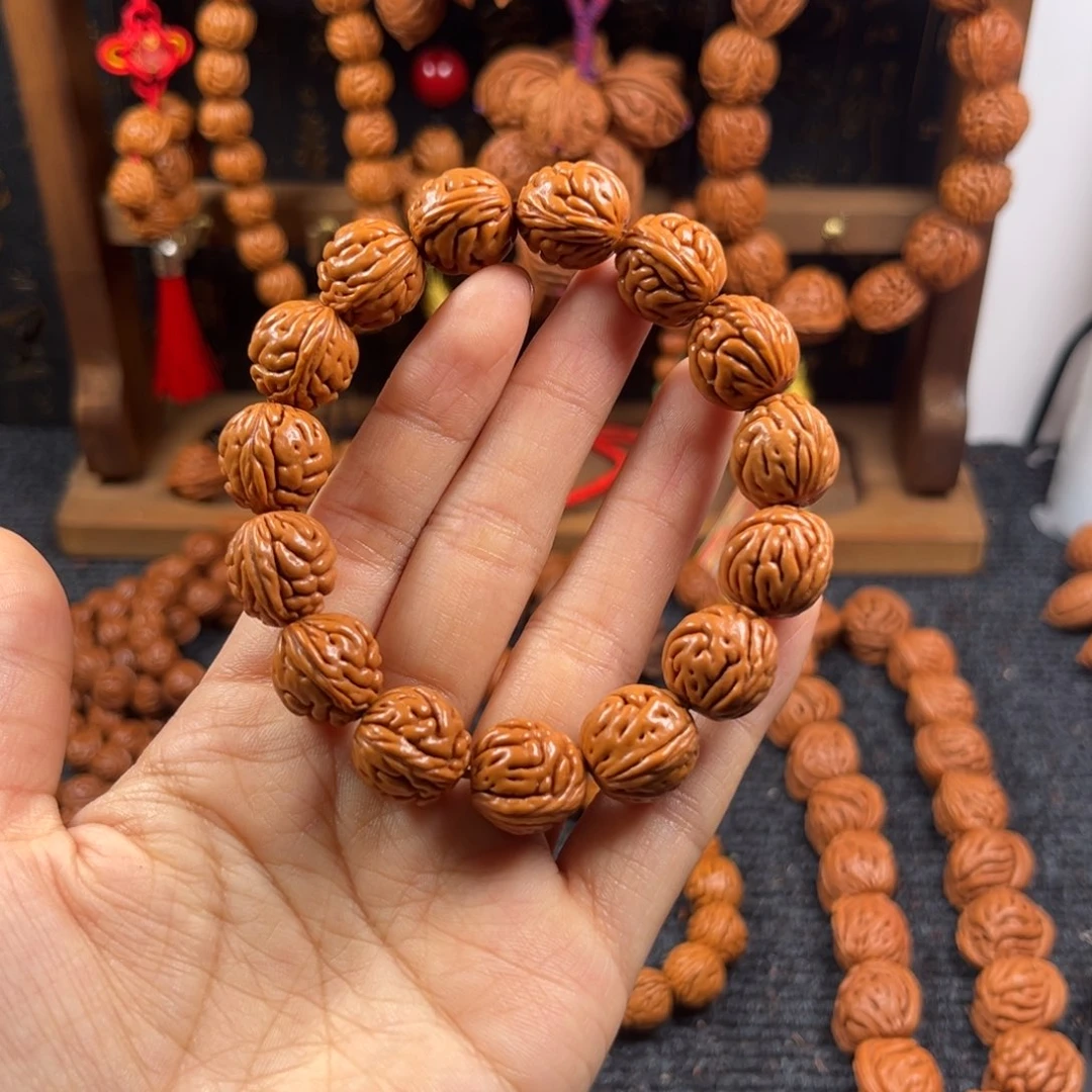 吊坠桃核桃枭手串L4