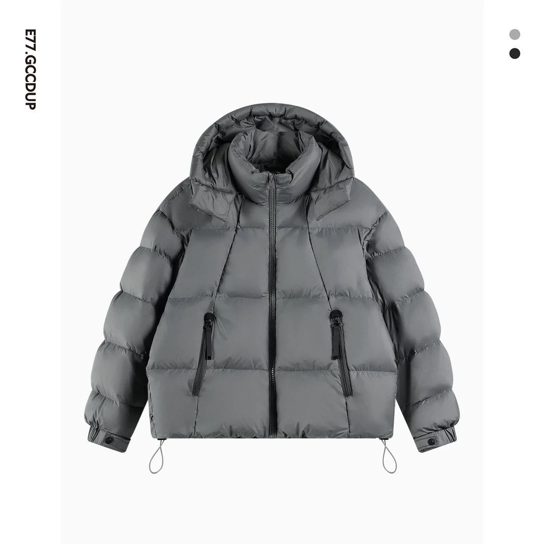 GCCDUPE77『冬日沉寂』三防轻盈零压90白鸭绒高充可脱卸连帽羽绒服